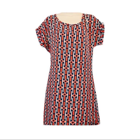 Blue Rain by Francesca’s Tunic Dress Back Zipper Scoop Neck Puff Sleeve Womens S - Picture 8 of 8